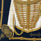 Hermes Carre 90 Brandebourgs Scarf Silk Black — view 5