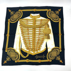 Hermes Carre 90 Brandebourgs Scarf Silk Black — view 2