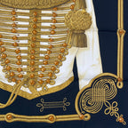 Hermes Carre 90 Brandebourgs Scarf Silk Black — view 6