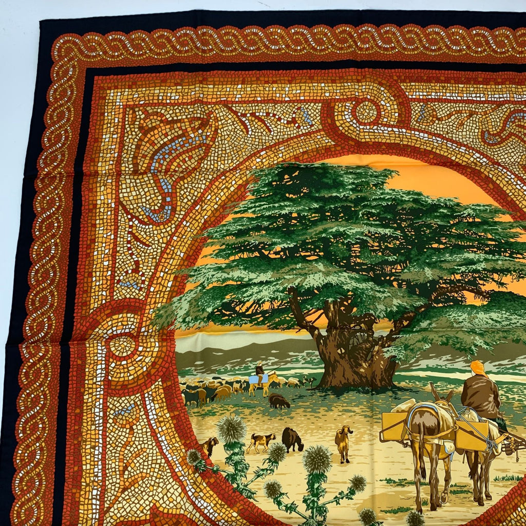 Hermes Carre 90 Under the Himalayan Cedar Sous le Cedre Silk Scarf — view 2