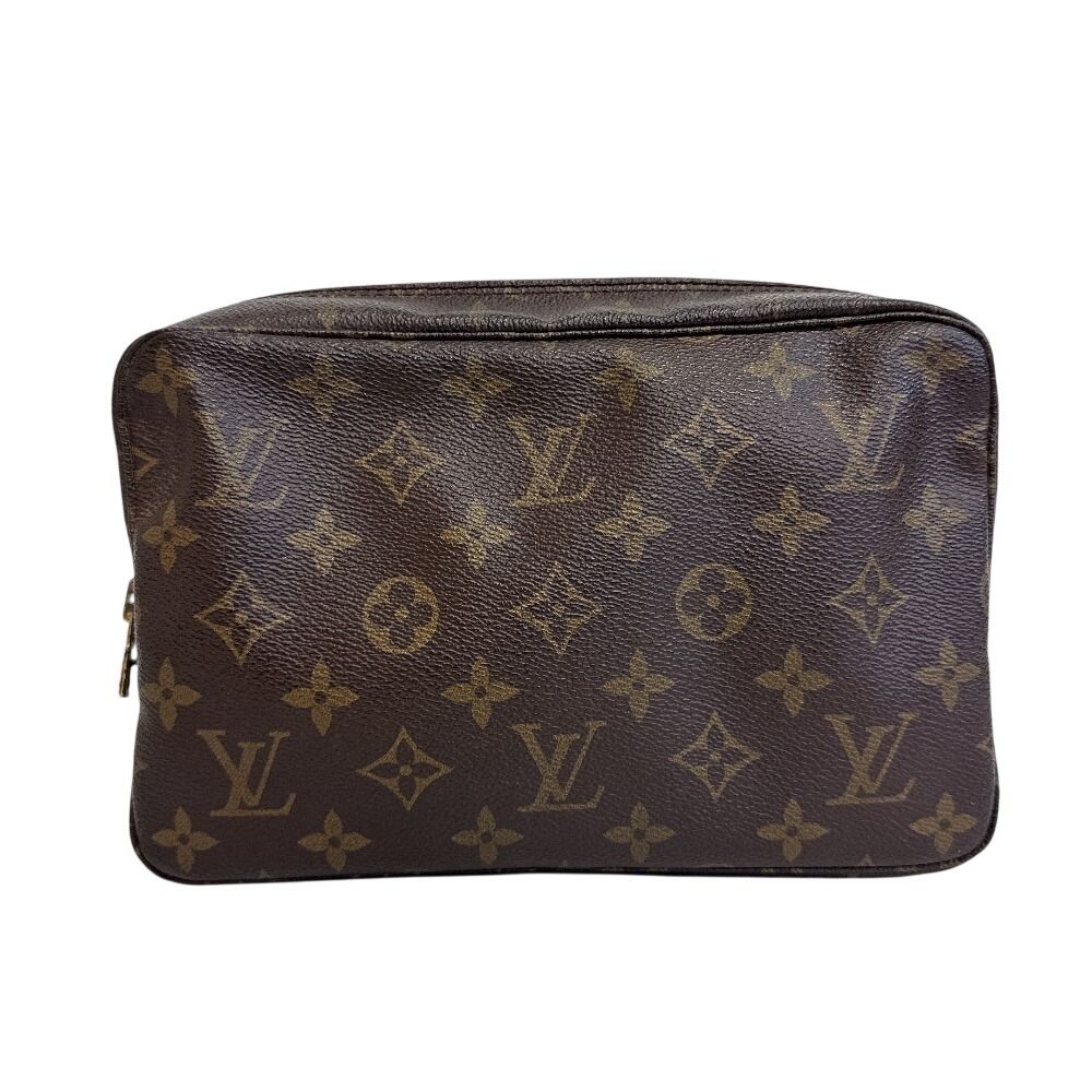 Louis Vuitton Trousse 23 Monogram Leather Pouch Brown