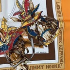 Hermes Carre 90 the Original New Orleans Creole Jazz New Scarf Silk Orange — view 6