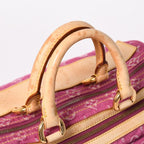 Louis Vuitton Neo Speedy Handbag Monogram Denim Gold Pink — view 5