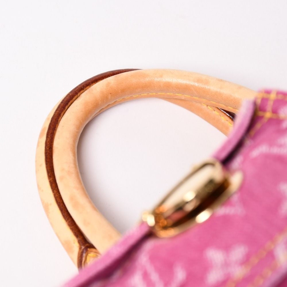 Louis Vuitton Neo Speedy Handbag Monogram Denim Gold Pink — view 6