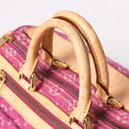 Louis Vuitton Neo Speedy Handbag Monogram Denim Gold Pink — view 3