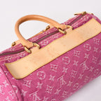 Louis Vuitton Neo Speedy Handbag Monogram Denim Gold Pink — view 8