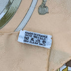 Hermes Carre 90 le Geographe Geographer Silk 100% Beige Scarf — view 6