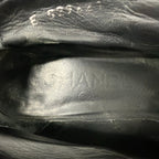 Chanel Short Boots 37 C Black Silver Wool — view 6