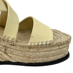Loewe Thick Sole Sandals Beige Light Yellow Leather Wedge — view 9