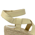 Loewe Thick Sole Sandals Beige Light Yellow Leather Wedge — view 8