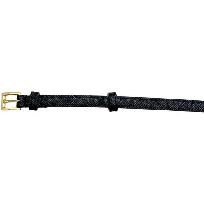 Prada Belt Black Nero Thin Waist 80 cm 10 Saffiano Leather — view 3