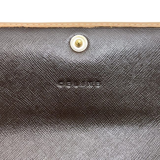 Celine Trifold Wallet Brown Macadam Leather YS 10 15 — view 9
