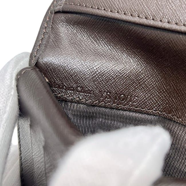 Celine Trifold Wallet Brown Macadam Leather YS 10 15 — view 6