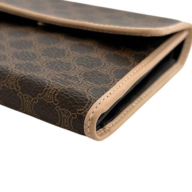 Celine Trifold Wallet Brown Macadam Leather YS 10 15 — view 7