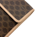 Celine Trifold Wallet Brown Macadam Leather YS 10 15 — view 8