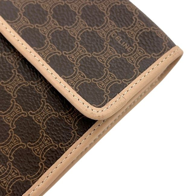 Celine Trifold Wallet Brown Macadam Leather YS 10 15 — view 8