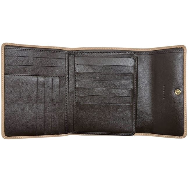 Celine Trifold Wallet Brown Macadam Leather YS 10 15 — view 3