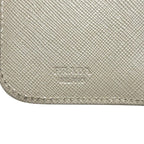 Prada Bifold Wallet Beige White Cera with Coin Purse Saffiano Leather — view 5