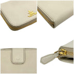 Prada Bifold Wallet Beige White Cera with Coin Purse Saffiano Leather — view 9
