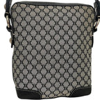 Celine Shoulder Bag Gray Black Macadam Crossbody Nylon Leather 16 — view 7