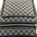 Celine Shoulder Bag Gray Black Macadam Crossbody Nylon Leather 16 — view 6