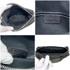 Celine Shoulder Bag Gray Black Macadam Crossbody Nylon Leather 16 — view 3