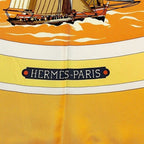 Hermes Scarf Carre 90 Yellow Belles Amures Aesthetics of Sails Already Cleaned — view 3