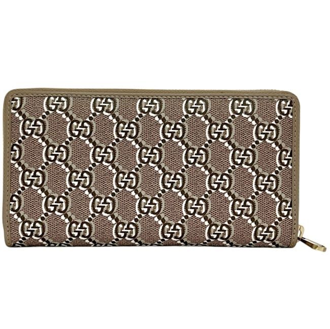Gucci Zip Around Wallet Beige GG Shadow Leather — view 2
