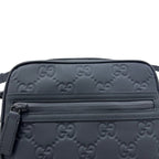 Gucci Shoulder Bag Black GG Crossbody Rubber Effect — view 5