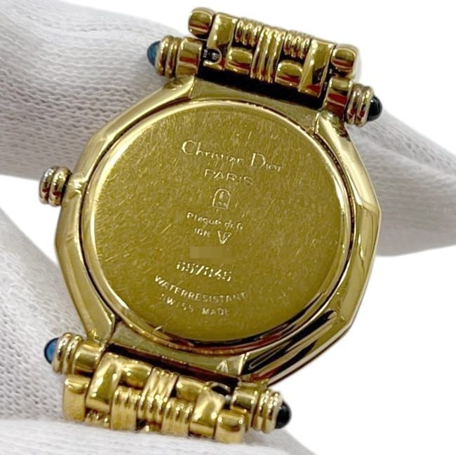 Dior Watch Swing Dress Navy Gold SS Quartz — view 3