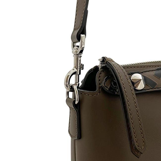 Fendi 2-Way by the Way Brown Beige Shoulder Bag Leather — view 6