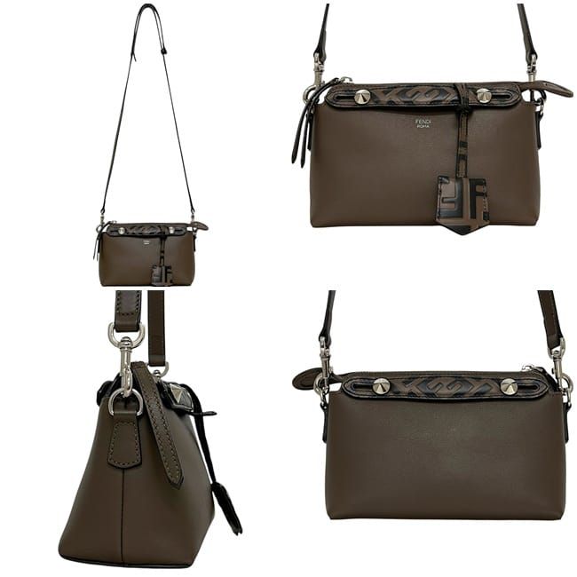 Fendi 2-Way by the Way Brown Beige Shoulder Bag Leather — view 2