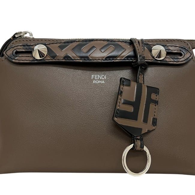 Fendi 2-Way by the Way Brown Beige Shoulder Bag Leather — view 8