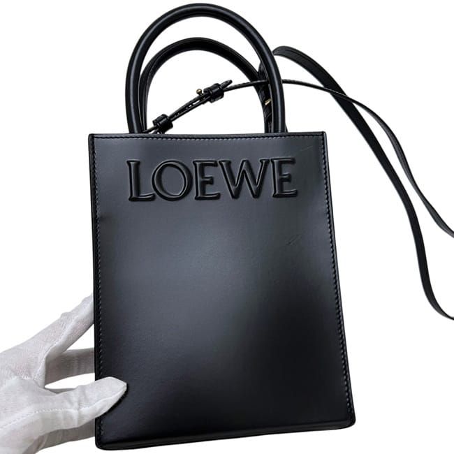 Loewe 2-Way Standard Tote Black Crossbody Calf Leather — view 8