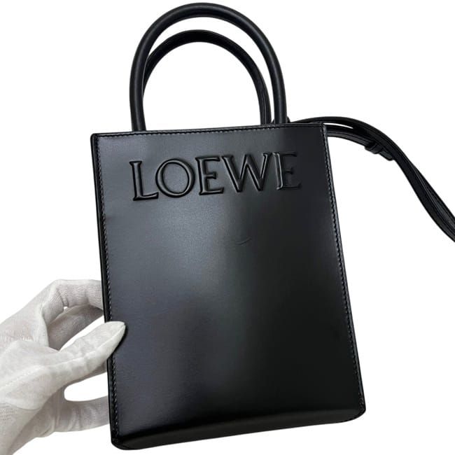 Loewe 2-Way Standard Tote Black Crossbody Calf Leather — view 6