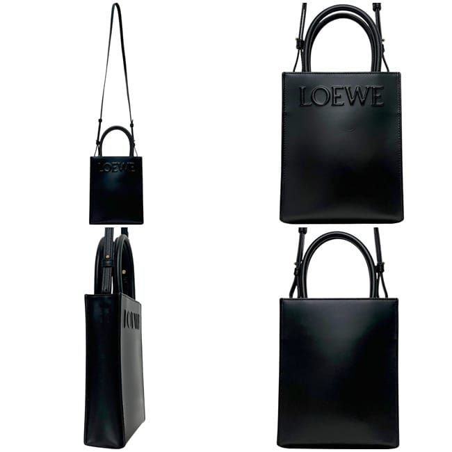 Loewe 2-Way Standard Tote Black Crossbody Calf Leather — view 2