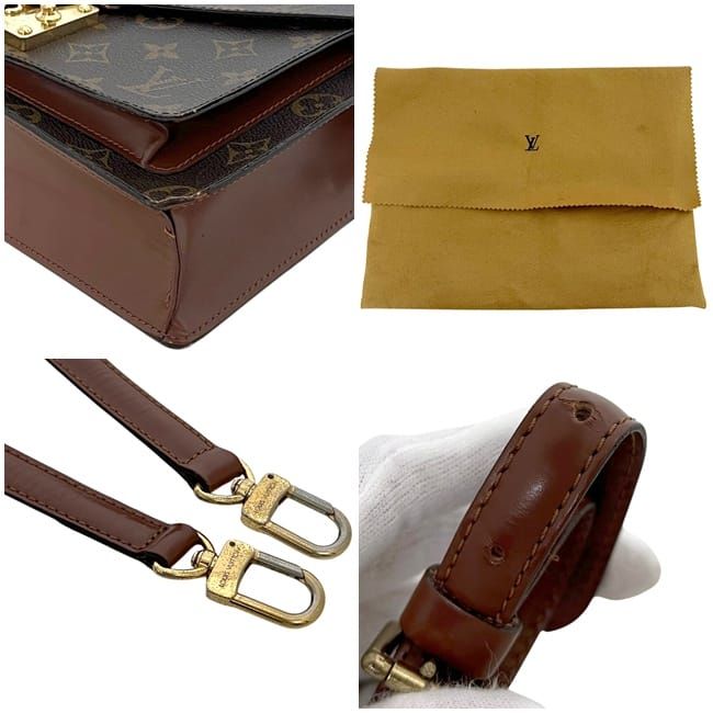 Louis Vuitton 2-Way Bag Monceau Brown Monogram Second Bag Canvas — view 7