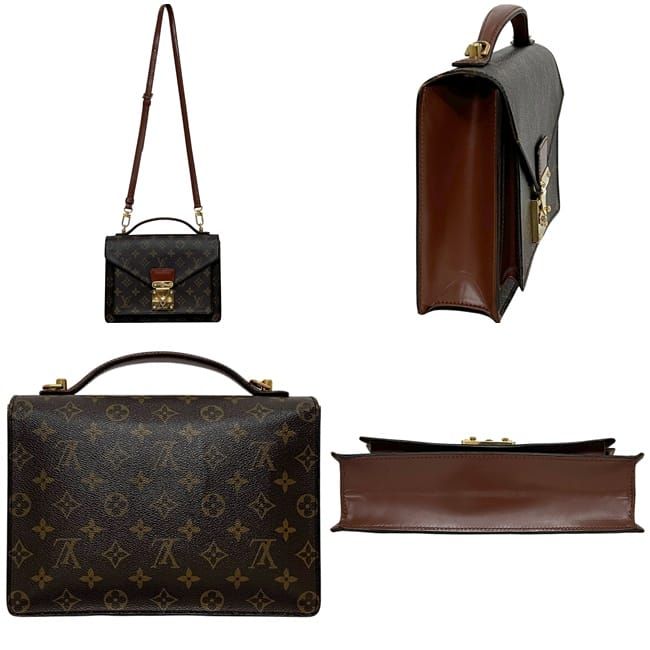 Louis Vuitton 2-Way Bag Monceau Brown Monogram Second Bag Canvas — view 2
