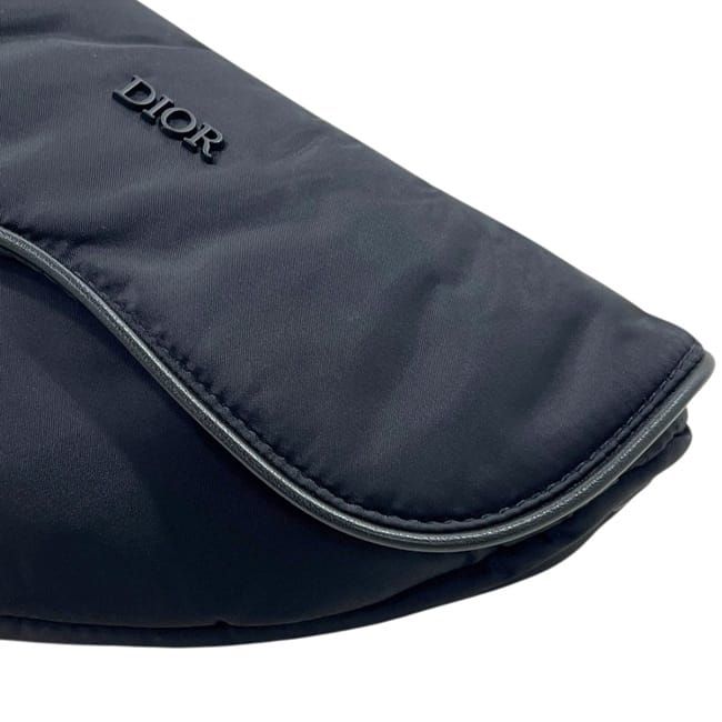 Dior Shoulder Bag Black Saddle Nylon — view 8