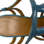 Hermes Sandals 35.5 Blue Leather — view 5