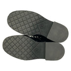 Chanel Short Boots 36 C Black CC Logo Pearl Leather Lambskin — view 4