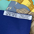 Hermes Scarf Carre 90 Maharaja Silk Navy — view 7