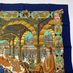 Hermes Scarf Carre 90 Maharaja Silk Navy — view 3