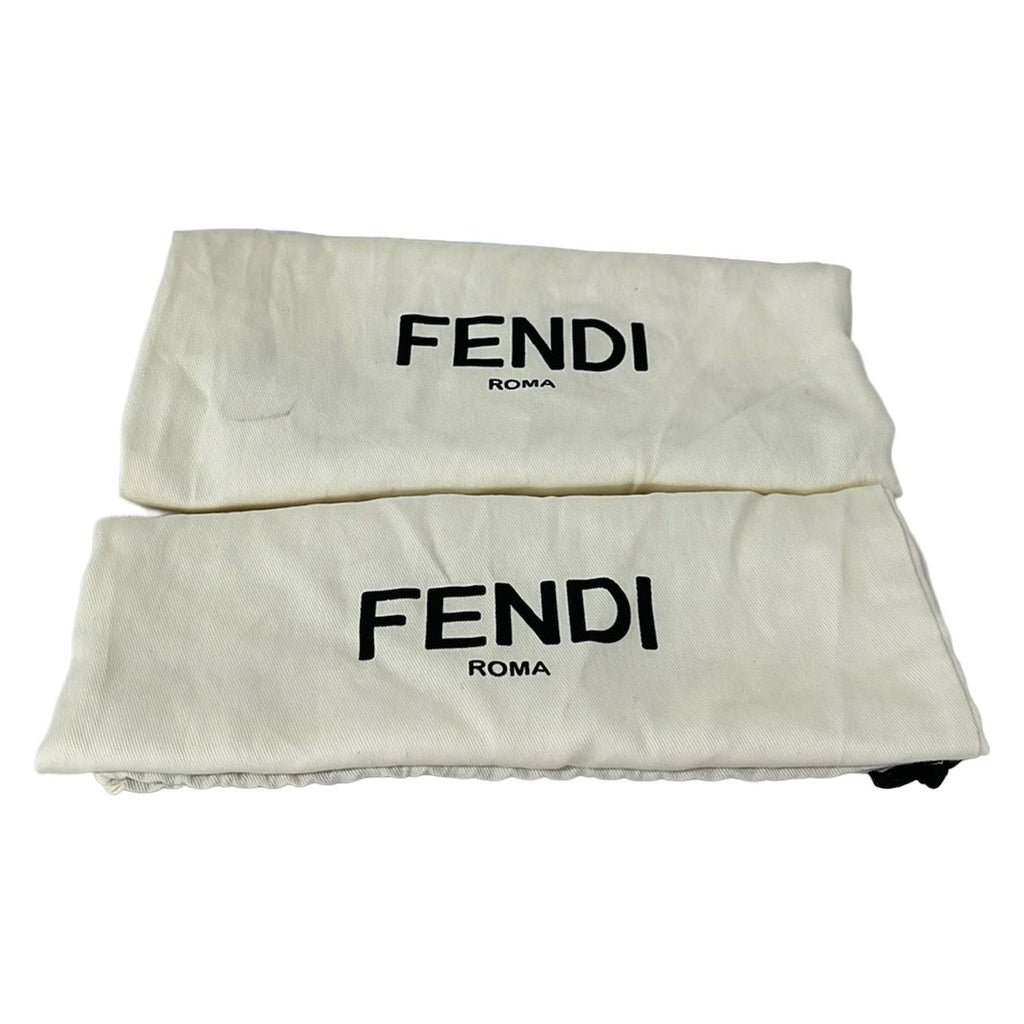 Fendi Sandals 35 Black Beige Multi Mesh — view 7