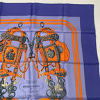 Hermes Carre 90 Silk Scarf Brides de Gala Blue — view 3
