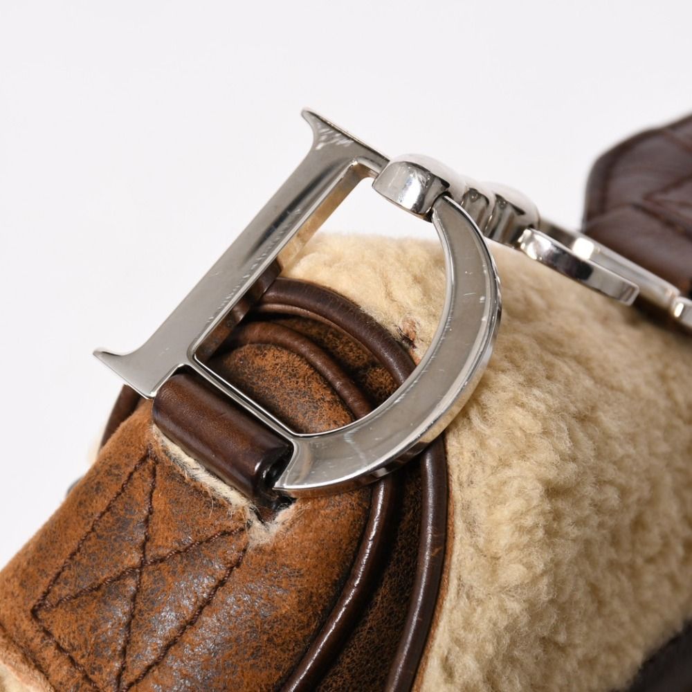 Dior Saddle Bag Galliano Era Lamb Shearling Leather — view 7