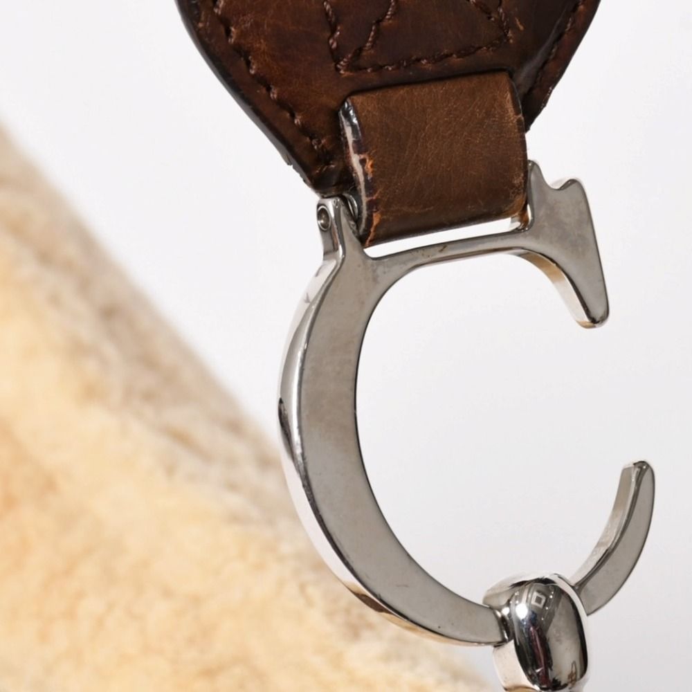 Dior Saddle Bag Galliano Era Lamb Shearling Leather — view 4