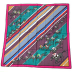 Hermes Carre 90 Lea Courses Horse Racing Silk Scarf Multicolor