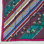 Hermes Carre 90 Lea Courses Horse Racing Silk Scarf Multicolor — view 4