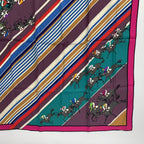 Hermes Carre 90 Lea Courses Horse Racing Silk Scarf Multicolor — view 2